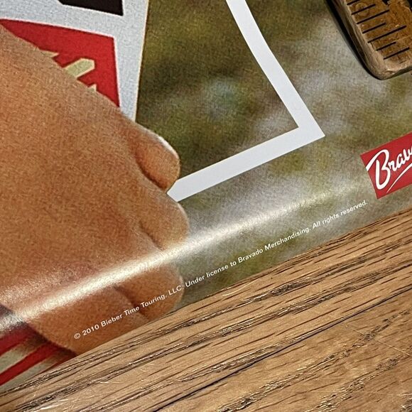 Vintage 2010 Justin Bieber skateboard full size poster 22.5 x 34 NEW Old Stock - Picture 5 of 8